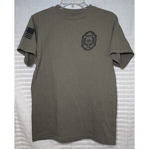Boston Fire Department Firefighter Tan T Shirt Men’s Sz S